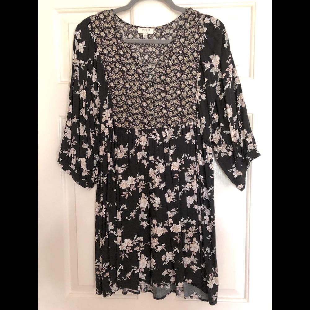 Black floral dress
